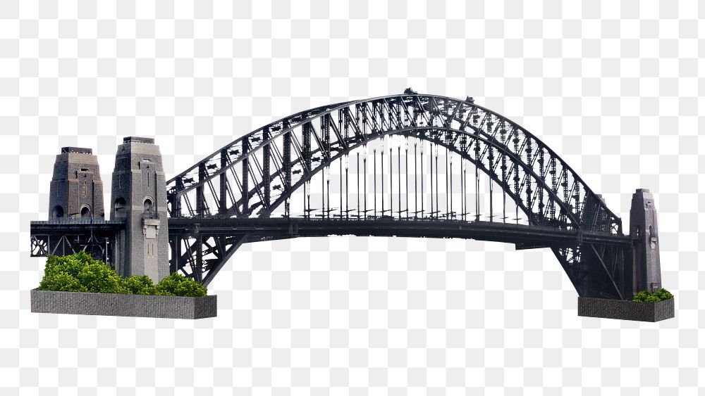 Png Sydney harbour bridge in Australia, transparent background