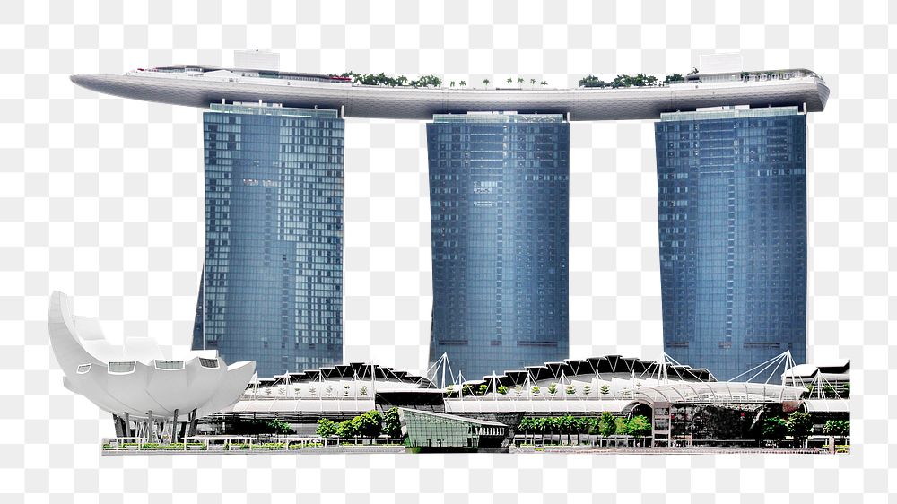 Png Singapore Marina Bay Sands towers, transparent background