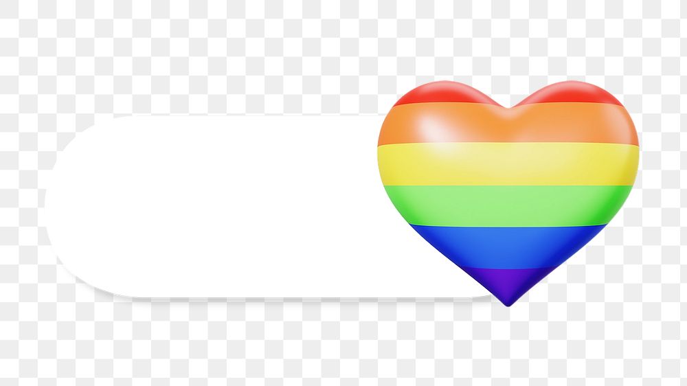 PNG LGBTQ+ heart slide icon, transparent background