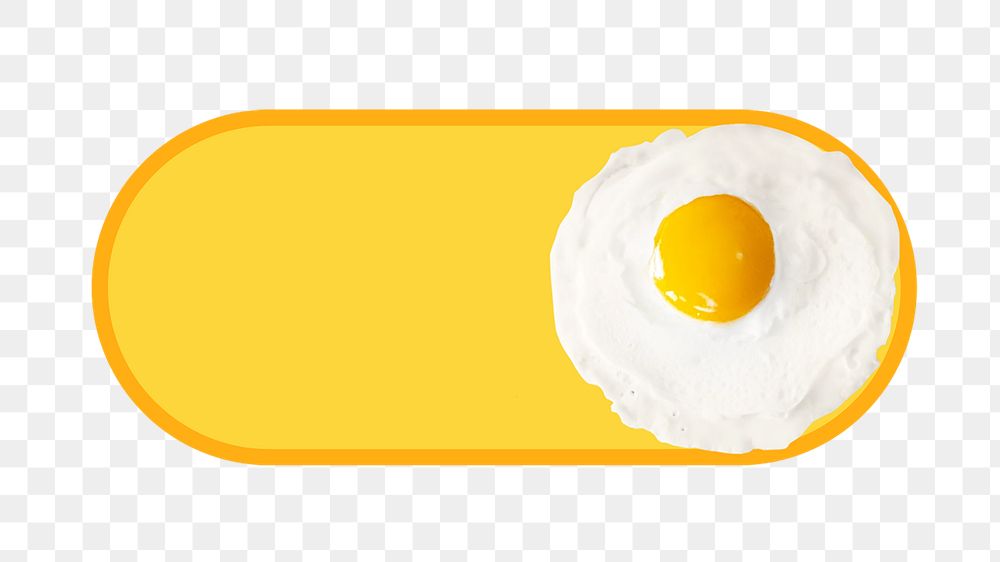 PNG Fried egg slide icon, transparent background