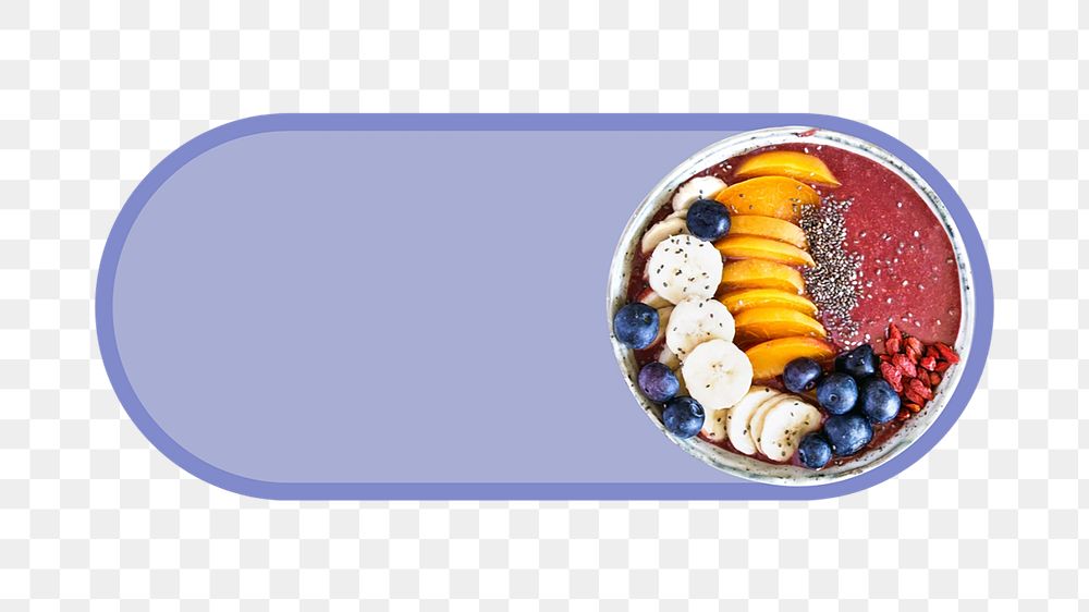 PNG Acai bowl slide icon, transparent background