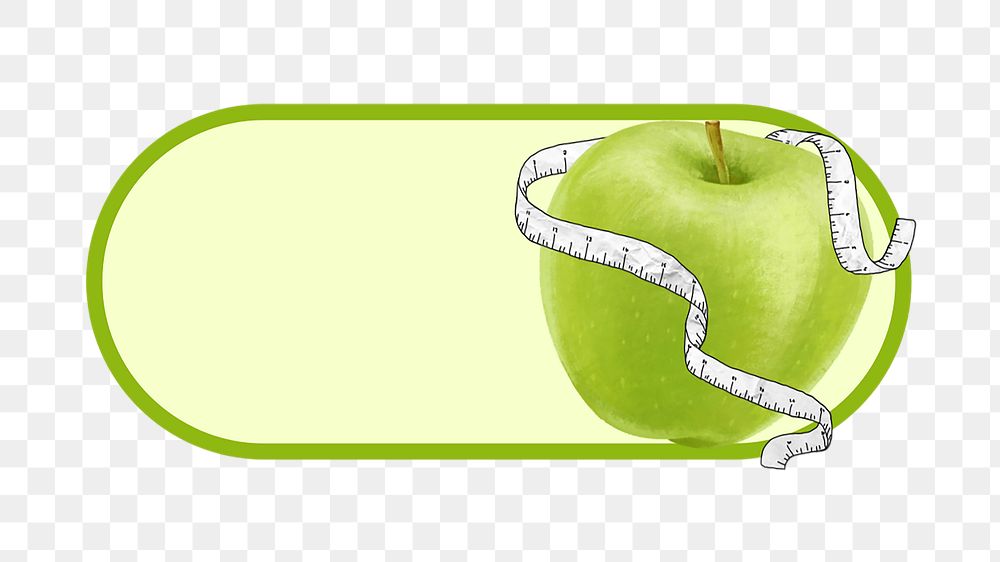 PNG Apple diet slide icon, transparent background