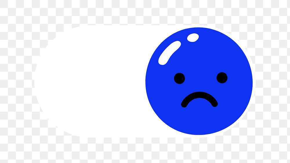 PNG Sad emoticon slide icon, transparent background