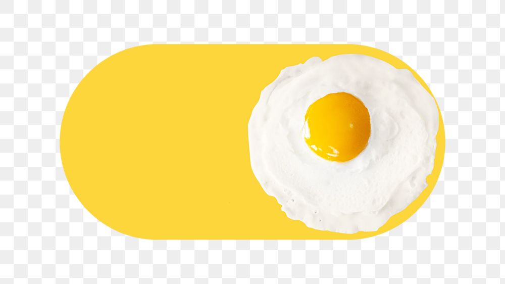 PNG Fried egg slide icon, transparent background