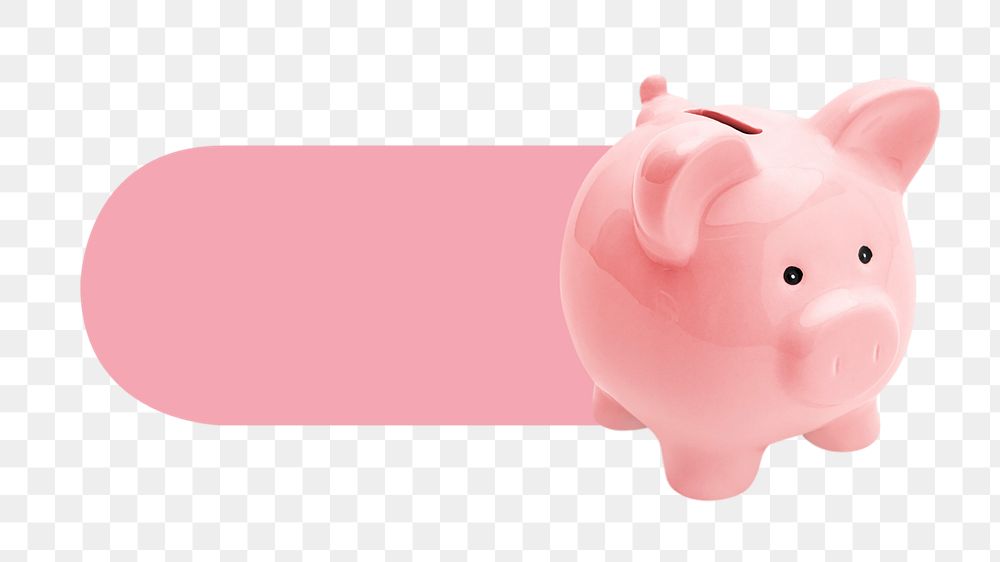 PNG Piggy bank slide icon, transparent background