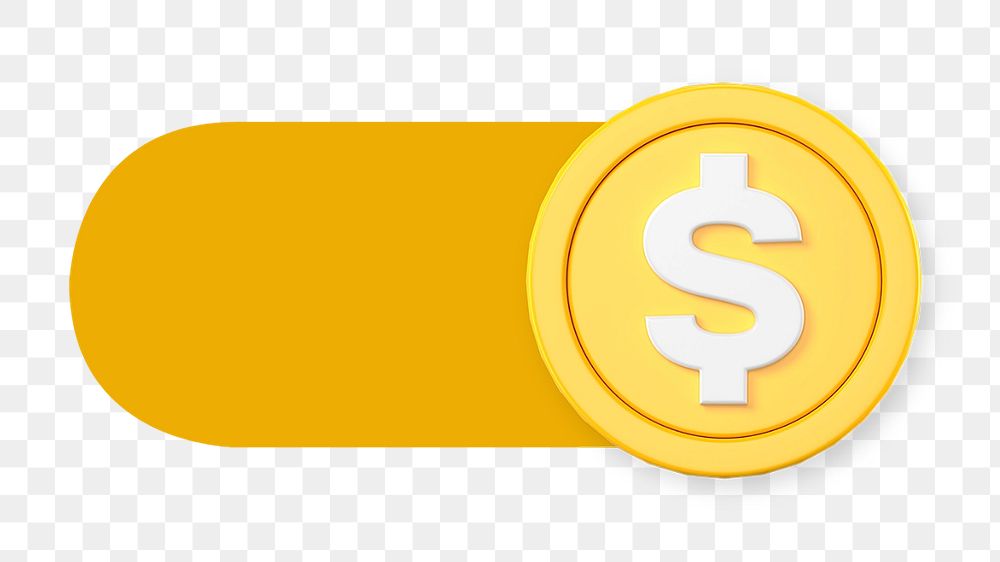 PNG Money coin slide icon, transparent background