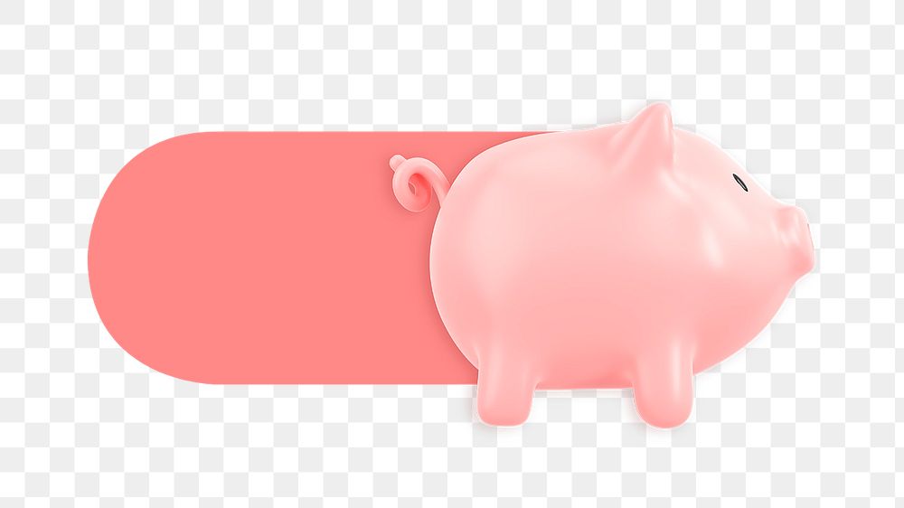 PNG Piggy bank slide icon, transparent background