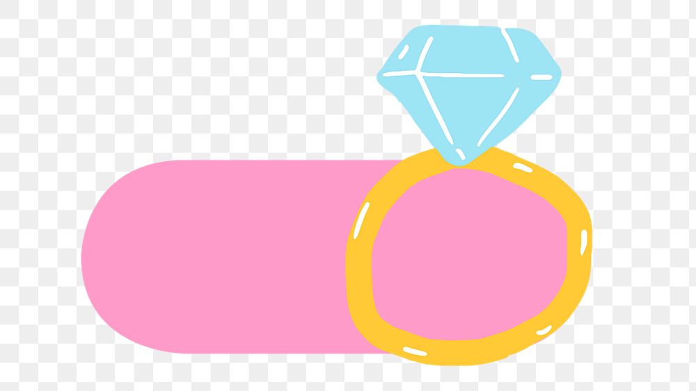 PNG Engagement ring slide icon, transparent background