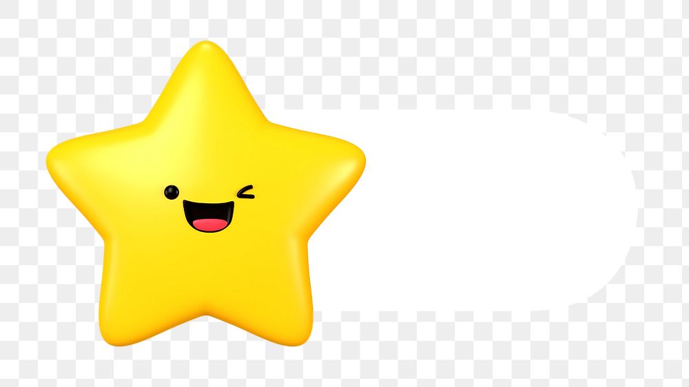 PNG Smiling star slide icon, transparent background