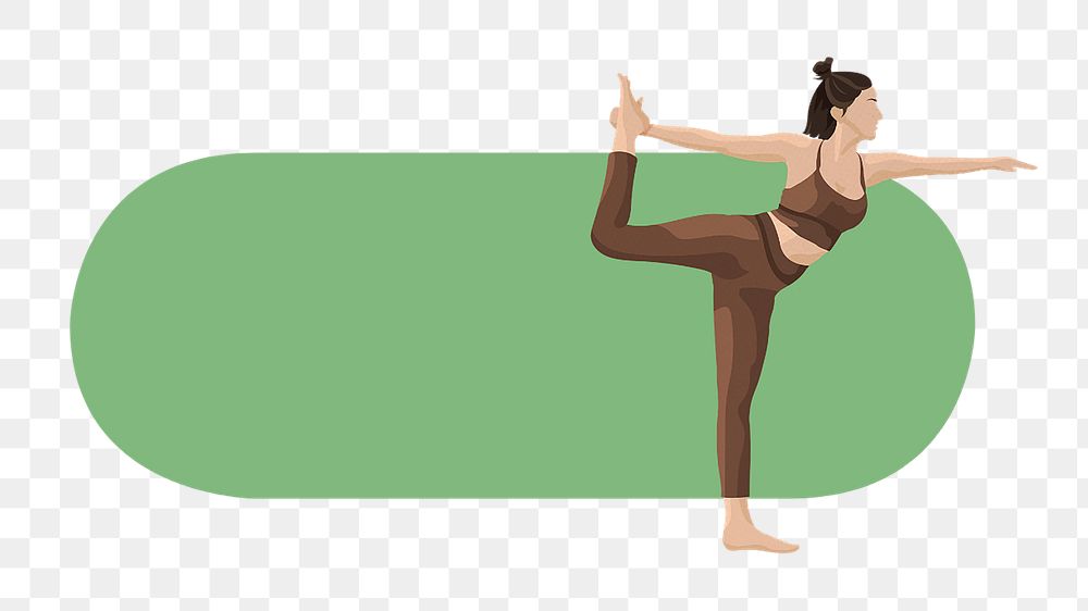PNG Yoga woman slide icon, transparent background