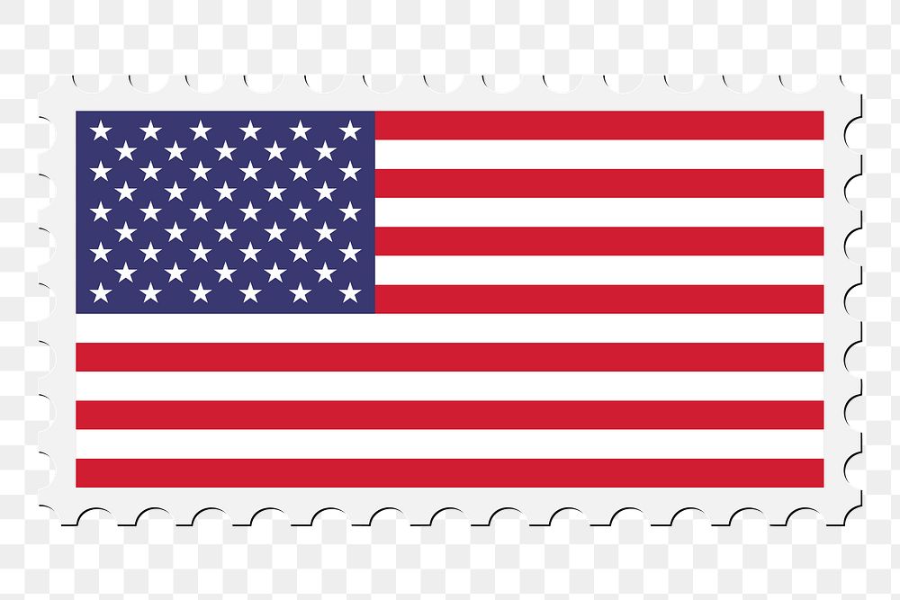 Flag stamp png sticker patriotic illustration, transparent background. Free public domain CC0 image.