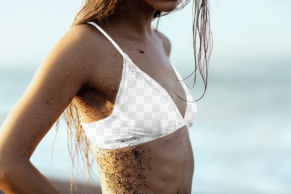 Bikini png mockup, transparent design