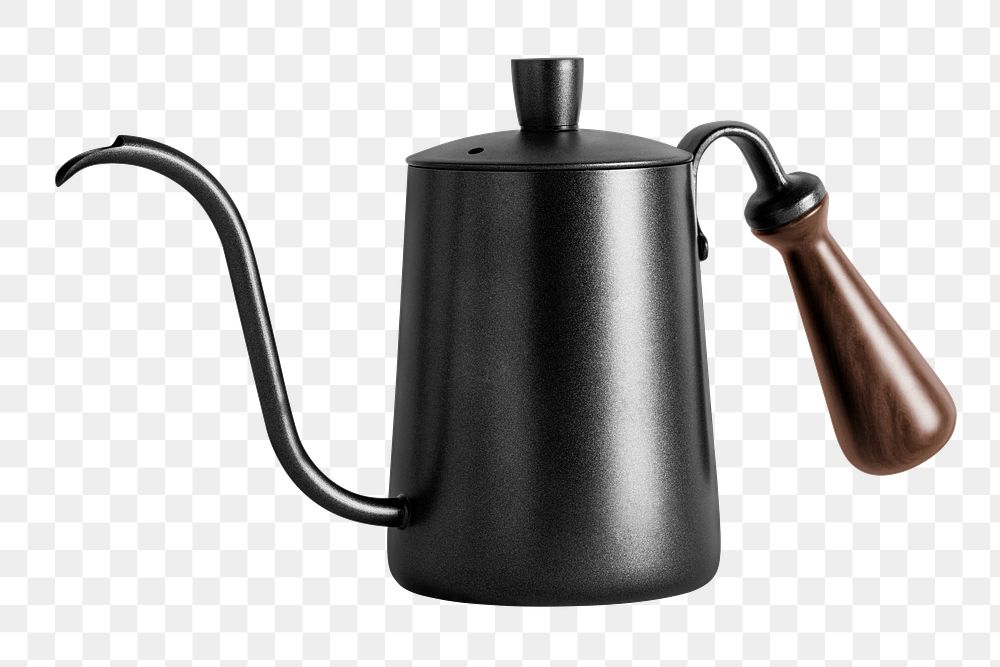 PNG black drip kettle, transparent background