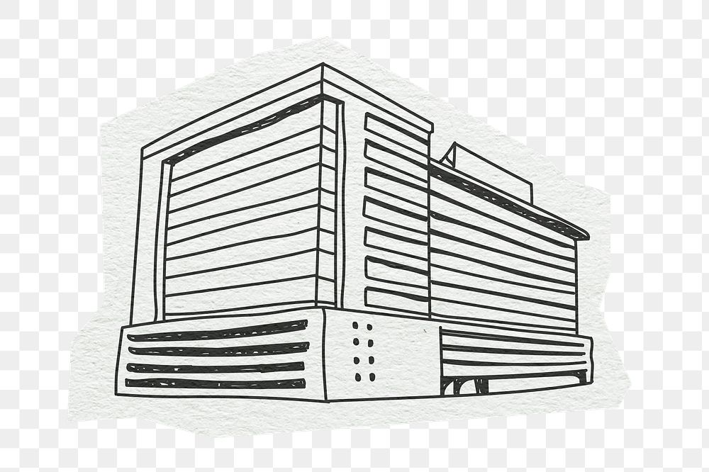 PNG Office building, architecture, line art illustration, transparent background