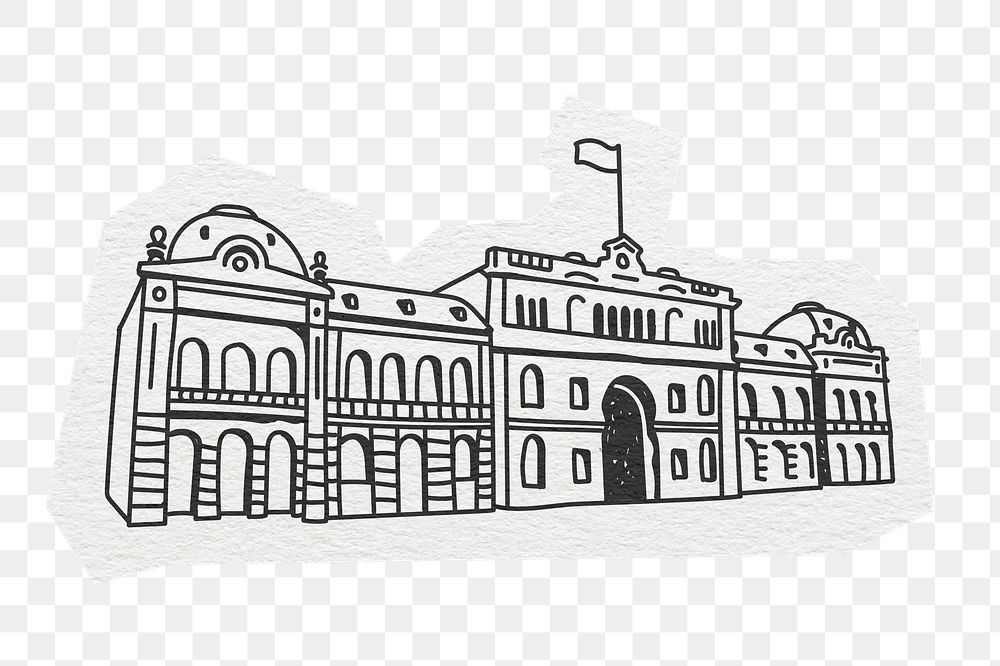 PNG Government building, architecture, line art illustration, transparent background
