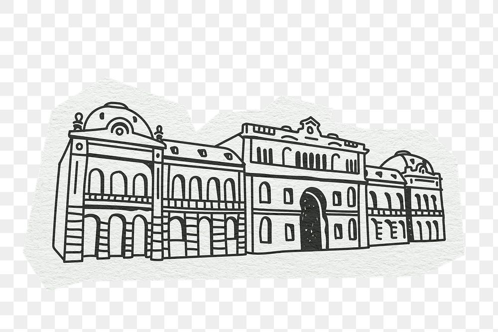 PNG Government building, architecture, line art illustration, transparent background