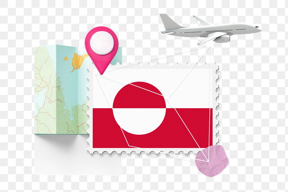 PNG Travel, stamp tourism collage illustration, transparent background