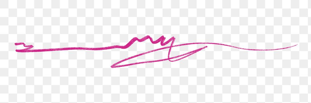 Png pink scribble brush element, transparent background
