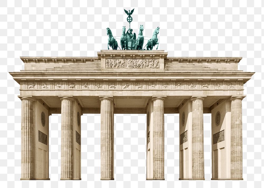 Png Brandenburg gate in Germany, transparent background