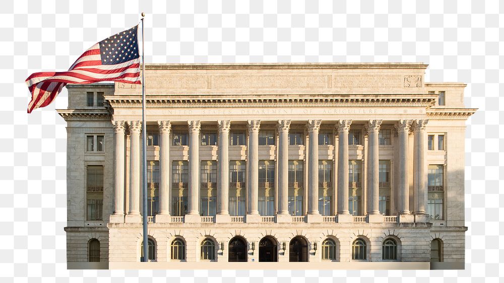 Png USA Federal Building in Washington, transparent background