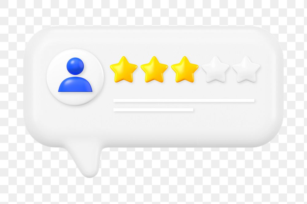 PNG 3D customer feedback, element illustration, transparent background