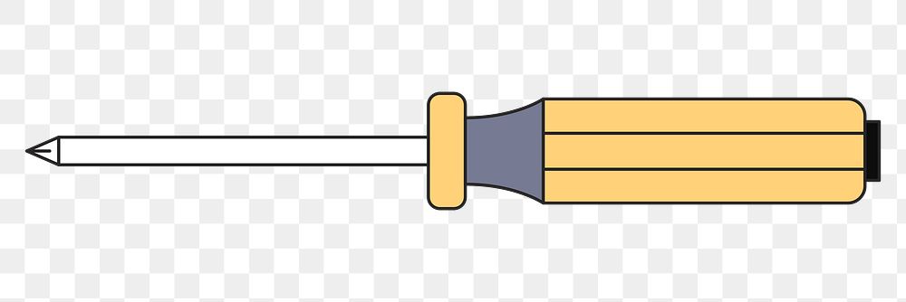 Screwdriver png flat illustration, transparent background