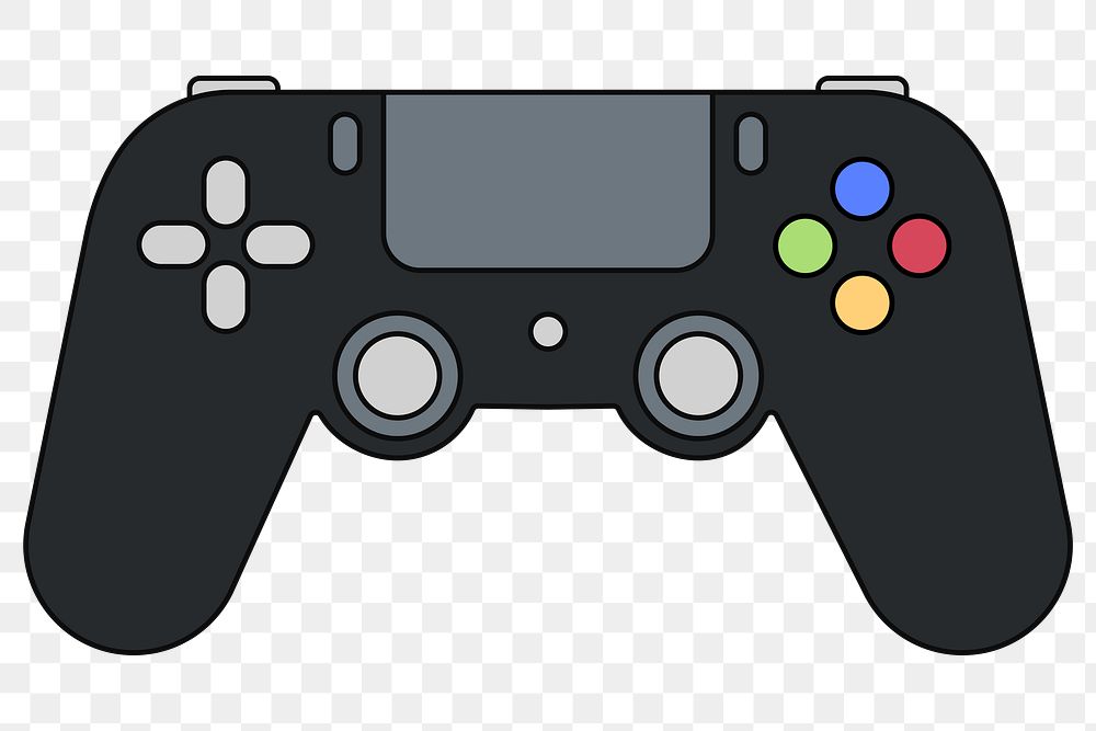 PNG Game controller, flat illustration, transparent background