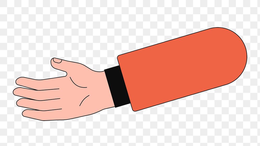 PNG Reaching hand, gesture illustration, transparent background