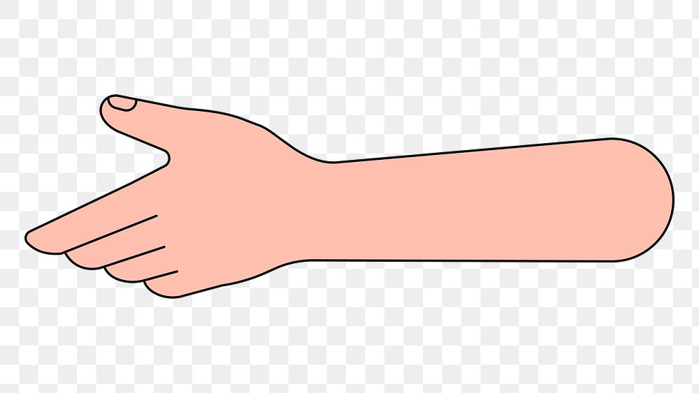 PNG Reaching hand, gesture illustration, transparent background
