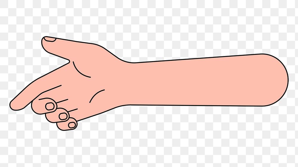PNG Reaching hand, gesture illustration, transparent background