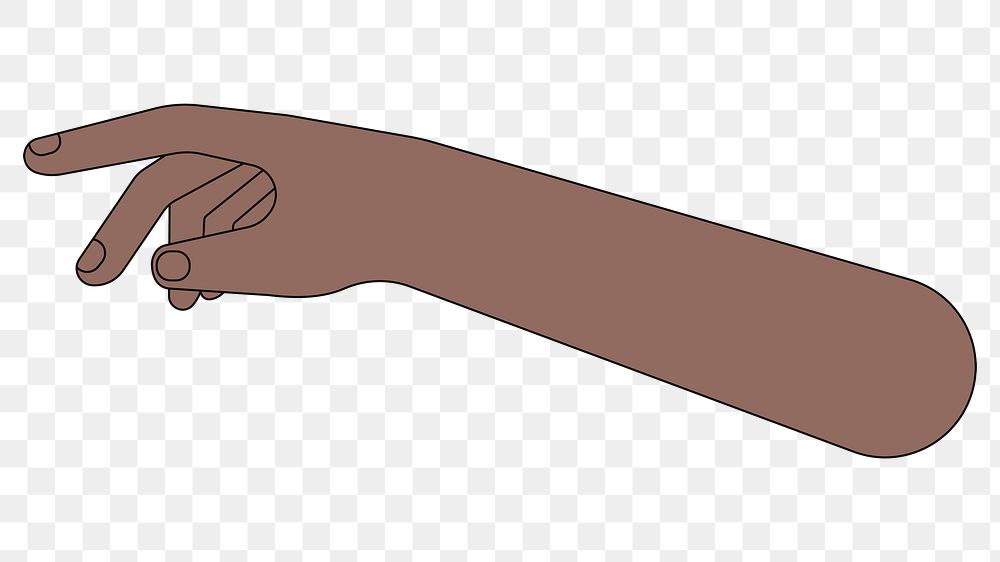 PNG Black arm hand, body part flat illustration, transparent background