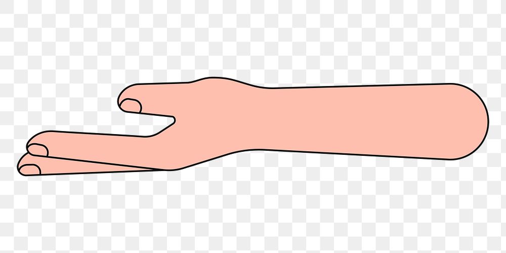 PNG Helping hand gesture, flat illustration, transparent background