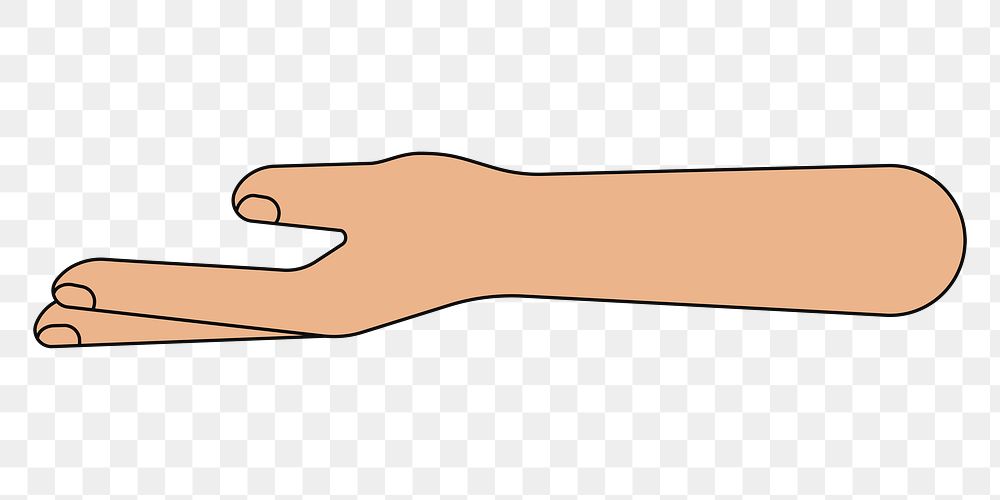 PNG Helping hand gesture, flat illustration, transparent background