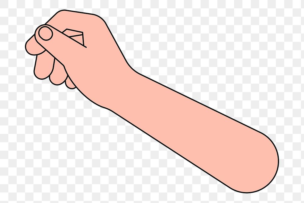 PNG Hand arm, gesture flat illustration, transparent background