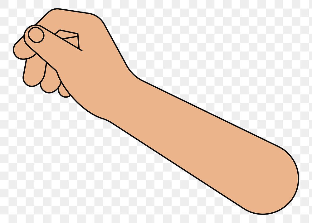 PNG Hand arm, gesture flat illustration, transparent background