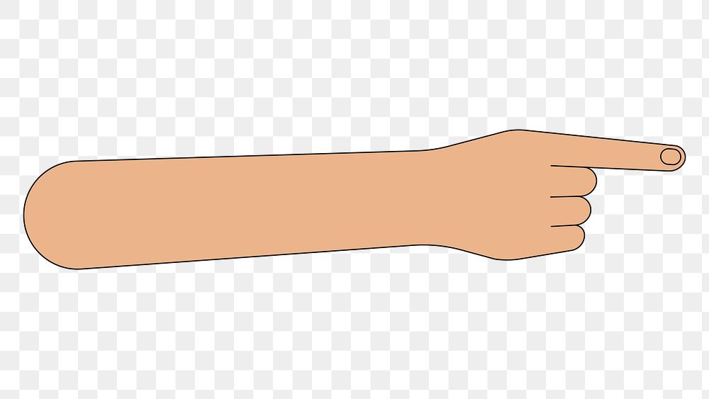 PNG Hand pointing finger, gesture illustration, transparent background