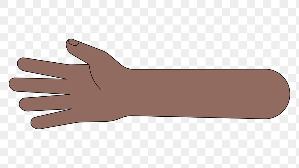 PNG Black hand arm, gesture illustration, transparent background