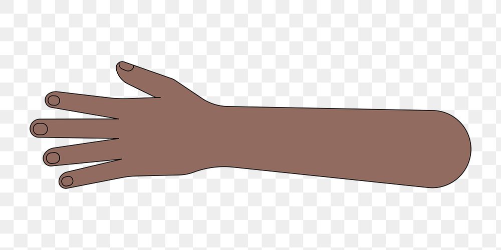 PNG Black hand gesture, flat illustration, transparent background