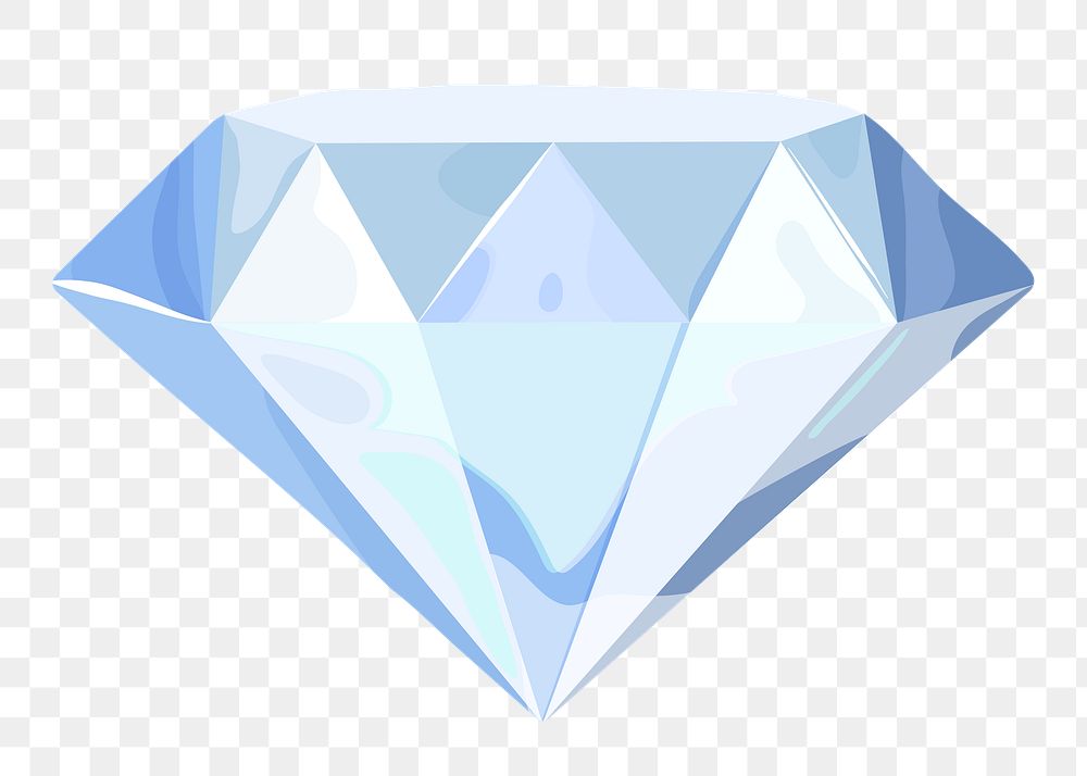 Blue diamond png, transparent background