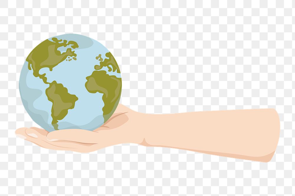 Protect the earth png environmental conservation illustration, transparent background