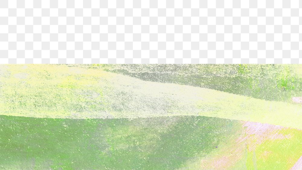 Grass field png border, landscape paper craft, transparent background