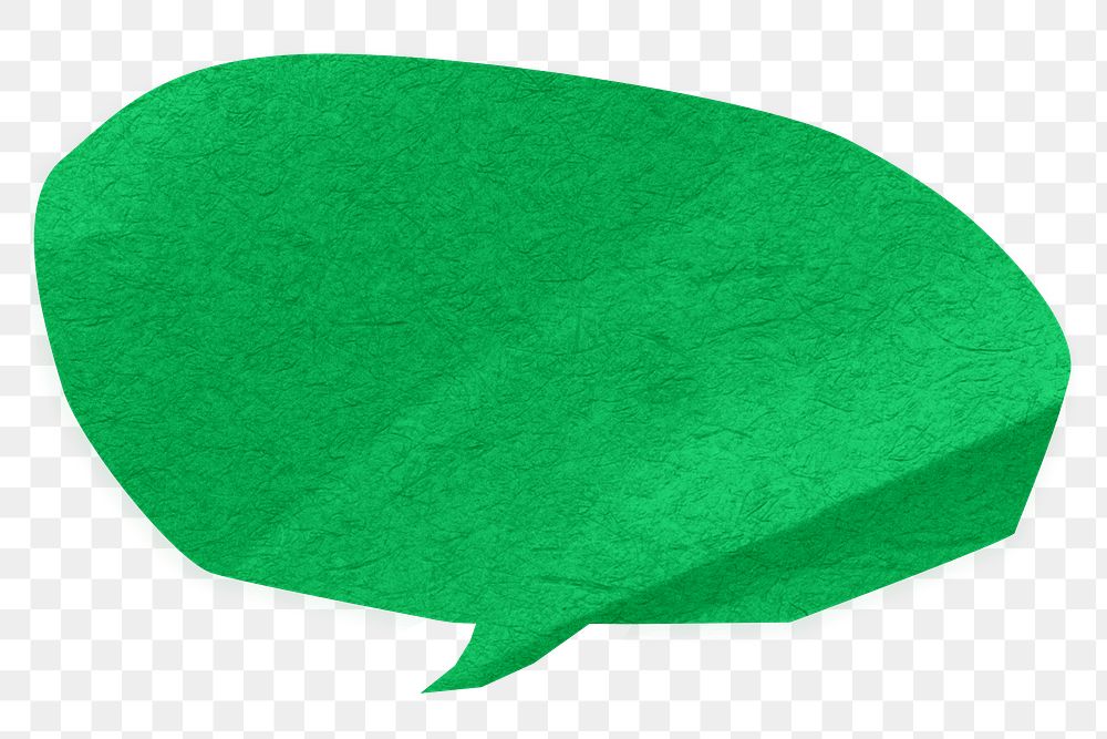 PNG Green speech bubble, communication paper element, transparent background
