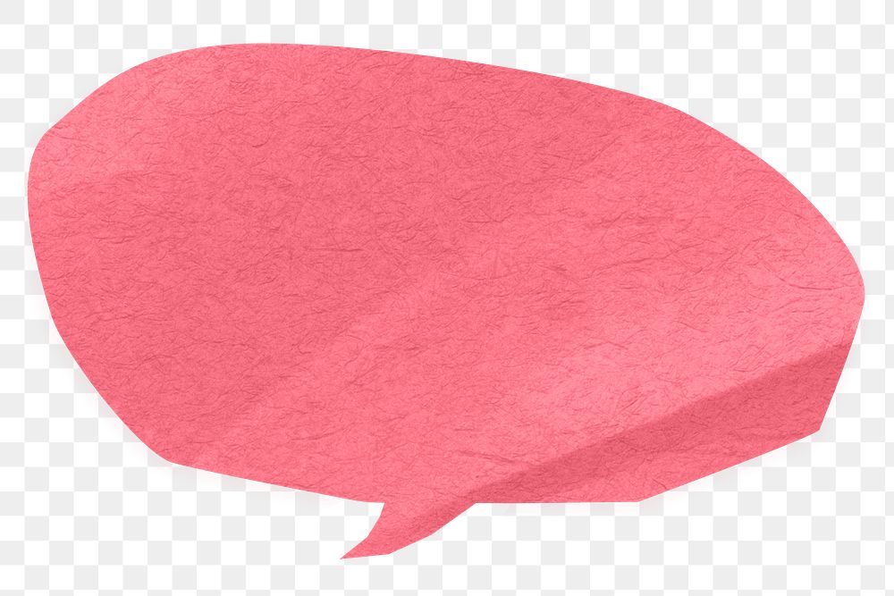 PNG Pink speech bubble, communication paper element, transparent background