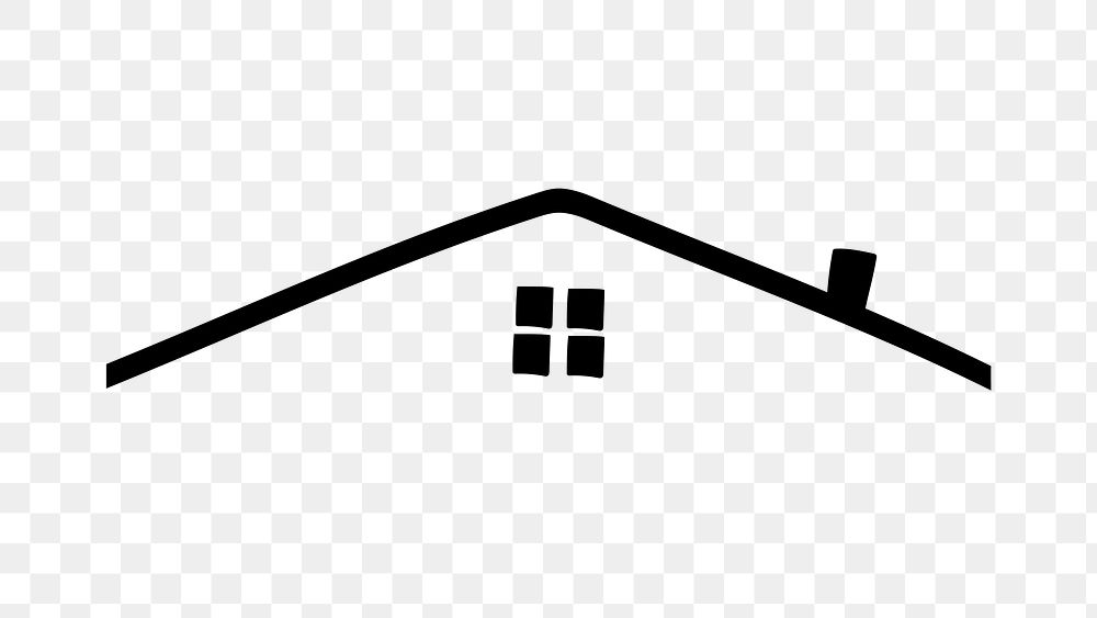 House roof png, aesthetic illustration, transparent background