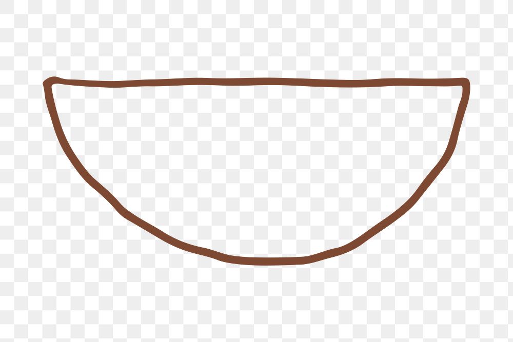 Brown semicircle png, aesthetic illustration, transparent background