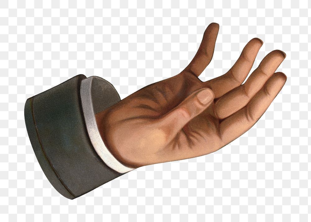 PNG Businessman hand gesture, transparent background