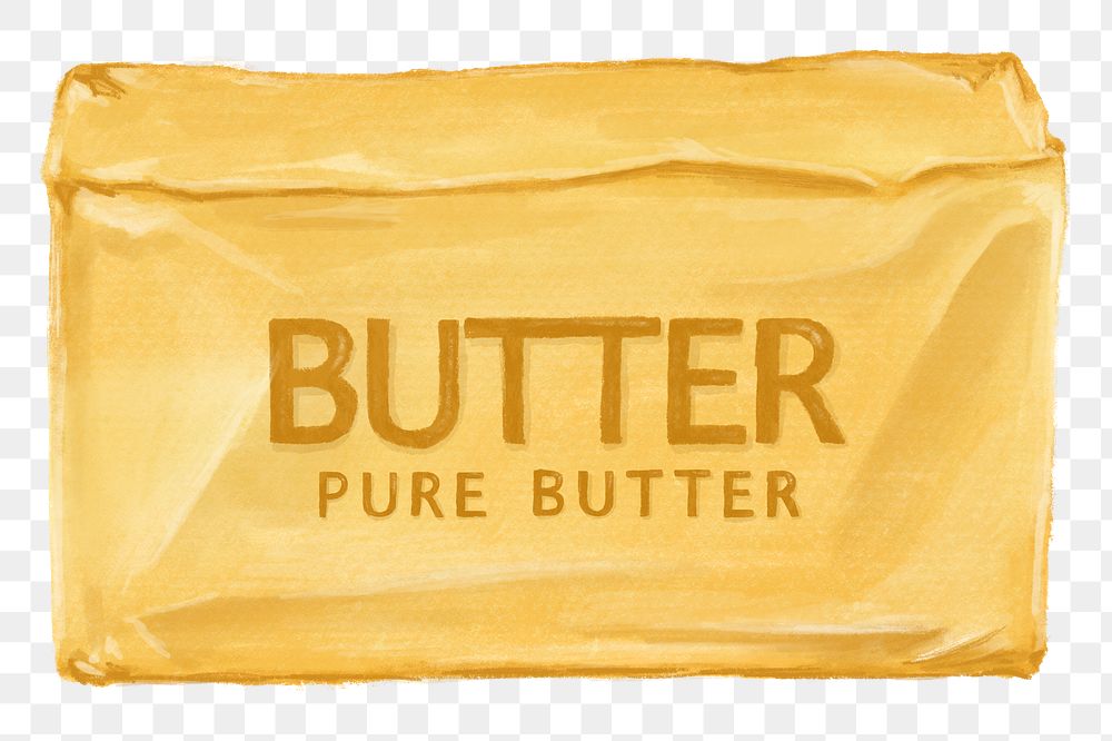 Pure butter png, dairy product illustration, transparent background