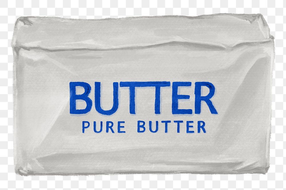 Pure butter png, dairy product illustration, transparent background