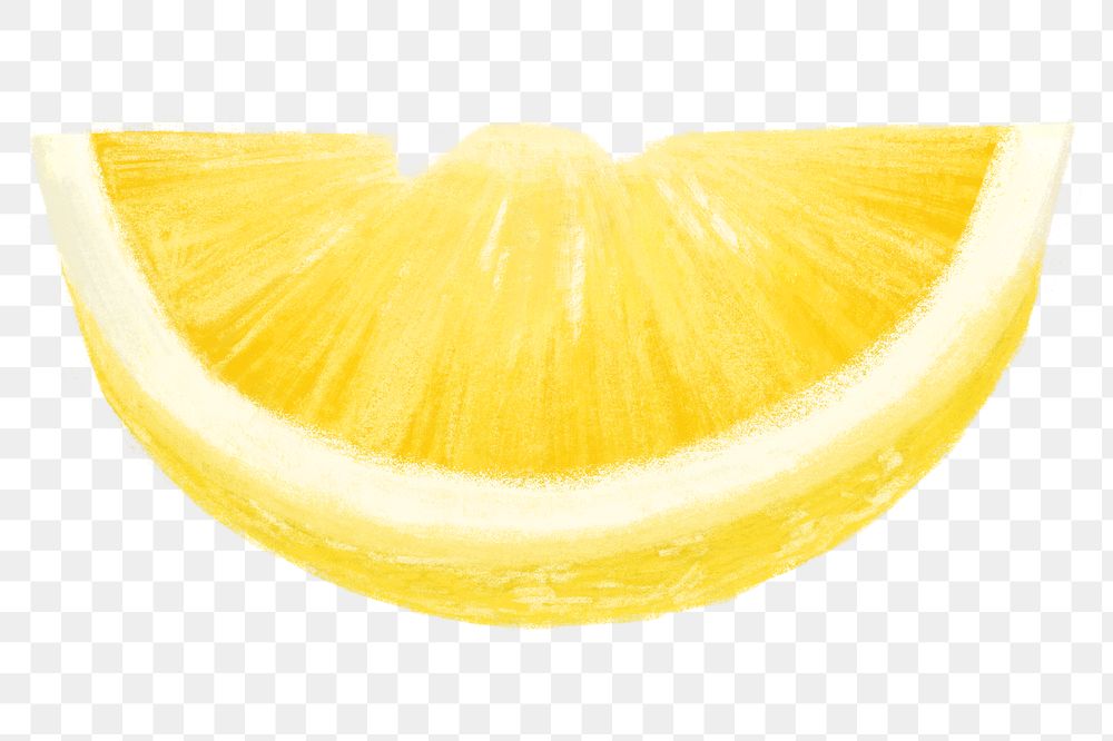 PNG Lemon slice, fruit illustration, transparent background