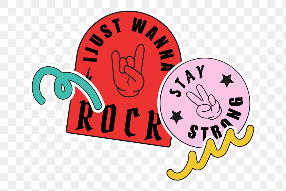 Rock n' roll png typography, transparent background